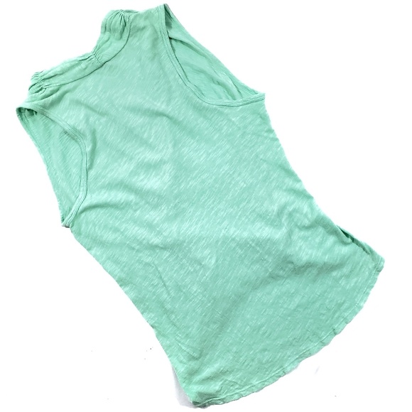 Anthropologie Left of Center Mint Pivot Drape Tank - Picture 2 of 5